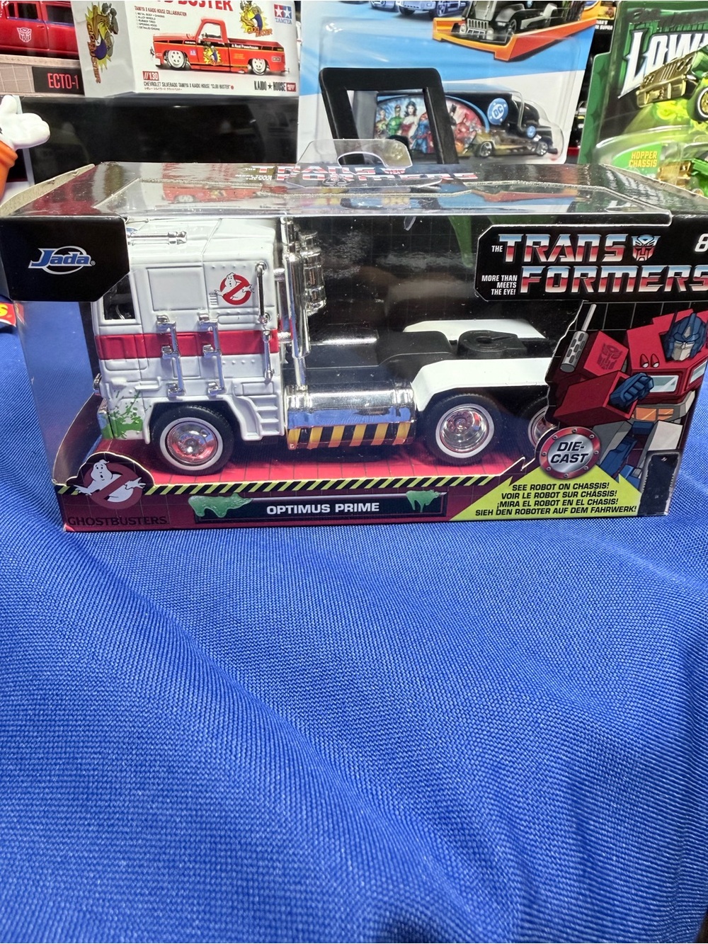 Ghostbusters x Transformers Optimus Prime Die-Cast Truck - White & Red